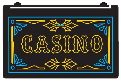 3D Engraved Custom Made Acrylic Casino LED Sign