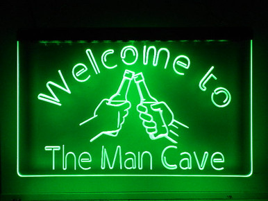 Custom Made Acrylic Welcome To The Man Cave LED Sign