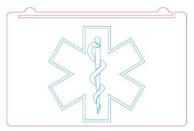 3D Engraved Custom Made Acrylic LED Medical Services Sign