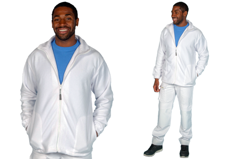 Shield Painters White Fleece Jacket