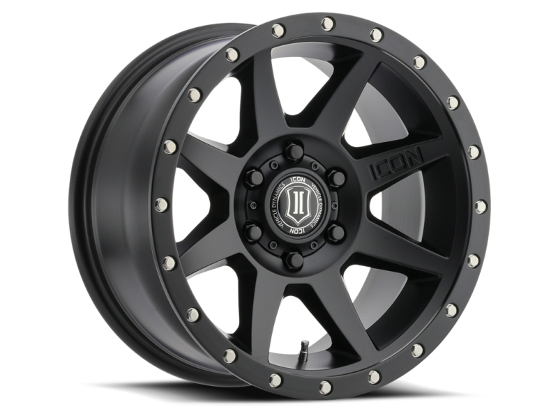 ICON Rebound Pro 17x8.5 6x5.5 0mm Offset 4.75in BS 106.1mm Bore Satin Black Wheel - 21817858347SB