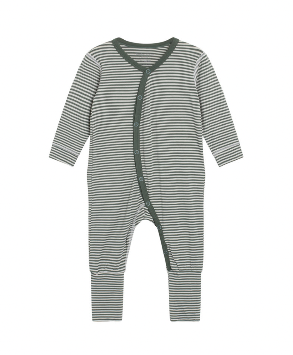 Hust&Claire - Bambus Schlaf-Overall Streifen grn-natur - Kiezkinder