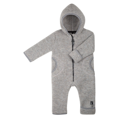 Pure Pure - Wollfleece Overall mit Reißverschluss Merinowolle Moonrock