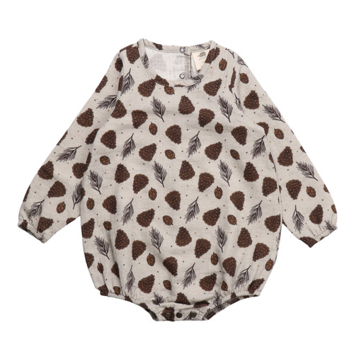 Walkiddy - Organic Musselinbody Langarm Pine Cones