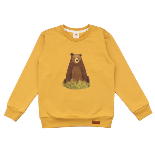 Walkiddy - Sweatpullover Autumland Bär gelb