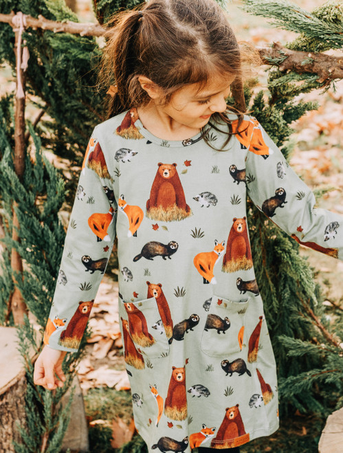 Walkiddy - Organic Kleid langarm Autumland