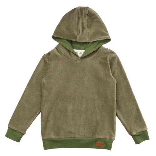 Walkiddy - Organic Hoodie Cordnicky Burnt Olive