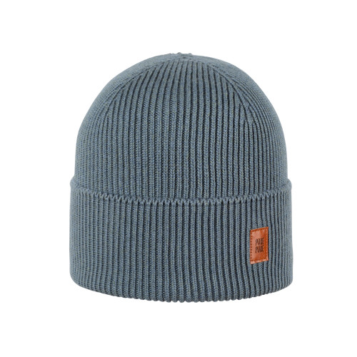 Pure Pure - Strickmütze Wolle-Seide Storm Blue