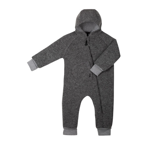 Pure Pure - Wollwalk Overall mit Zipper Grau Melange