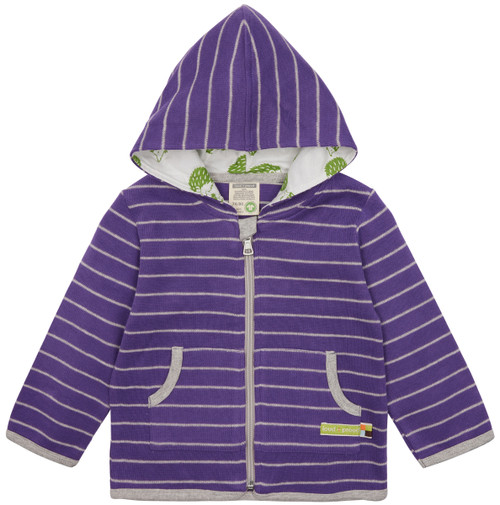 Loud+Proud - Organic Zipper Jacke Ringel Violet