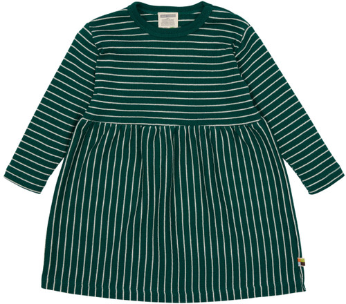 Loud+Proud - Organic Derby Rib Kleid Langarm Bottle Green