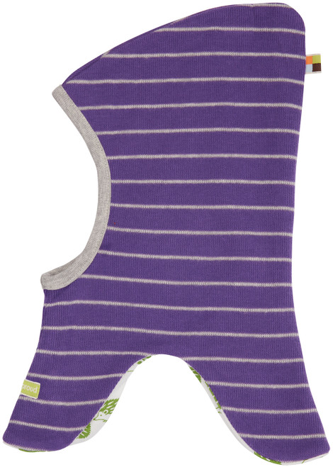 Loud+Proud - Organic Schlupfmütze Ringel Violet Wendemütze