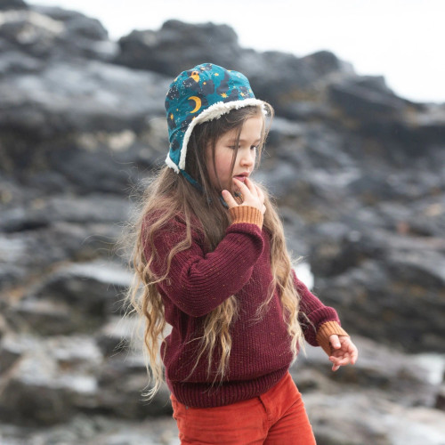 Little Green Radicals - Organic Beery Snuggly Strickpullover