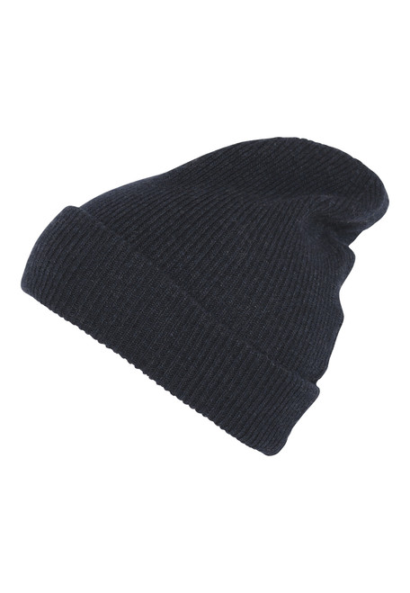 MP Denmark - Helsinki Beanie Merinowolle & Cashmere Dark Denim Melange