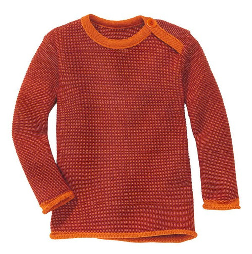 Disana - Organic Melange Pullover Orange/ Cassis