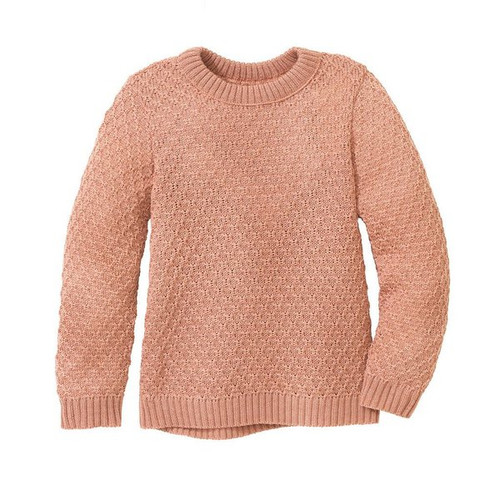Disana - Organic Aran Pullover Merinowolle Rosé