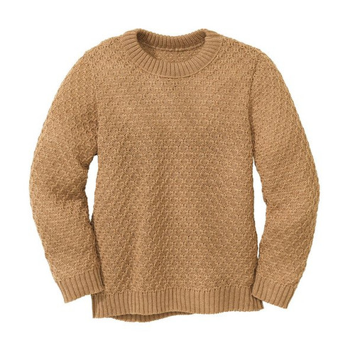 Disana - Organic Aran Pullover Merinowolle Karamell