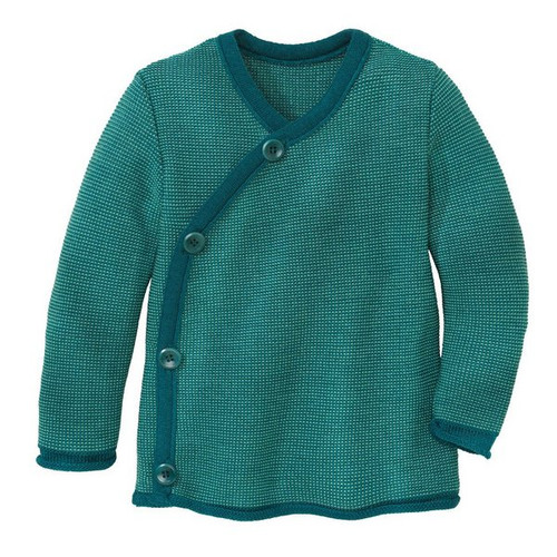 Disana - Melange Jacke Merinowolle Pacific/ Mint