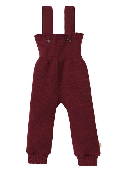 Disana - Organic Strick-Trägerhose Merinowolle Cassis