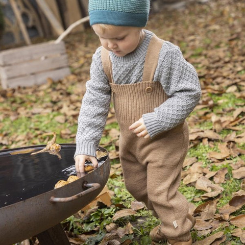 Disana - Organic Strick-Trägerhose Merinowolle Karamell