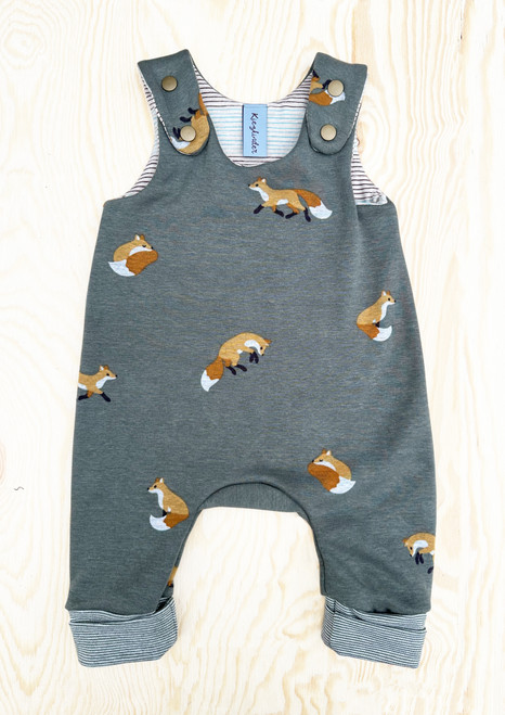 Kiezkinder - MitwachsStrampler Alpenfleece Blau meliert