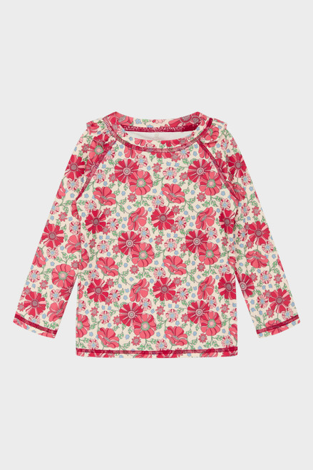Hust&Claire - Schwimmshirt Langarm Maiak Blumen Soft Pink