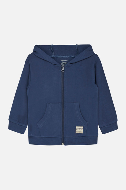 Hust&Claire - Zipper Cardigan Cole Bambusviskose marine