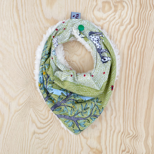 Kiezkinder - Tuch flauschig Frühlingswiese mit Druckknopf
