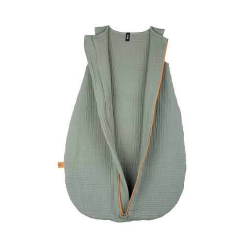 PurePure - Organic Schlafsack Musselin mit Reißverschluss Old Green