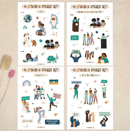 Vielfalt Sticker-Set "Sticker für alle" 4 Bögen