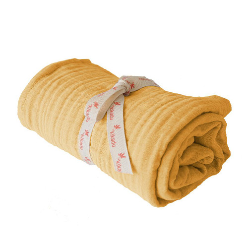 Kikadu - Organic Musselin Tuch groß Mustard