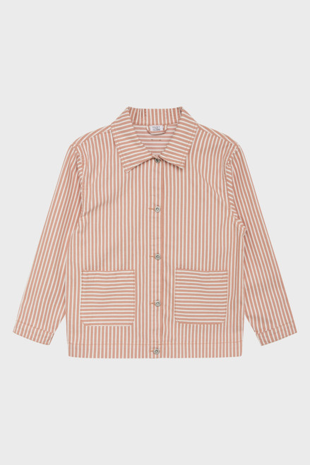 Hust&Claire - Organic Jeansjacke Eileen Streifen Clay