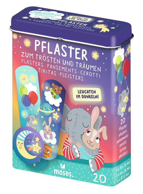 „Tröstpflaster“ Kuschelhelden leuchtend in der Dose