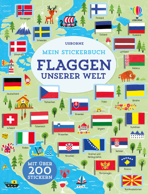 Usborne Stickerbuch „Flaggen unserer Welt“