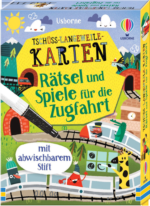 Usborne „Tschüss-Langeweile-Karten Rätsel und Spiele für die Zugfahrt"