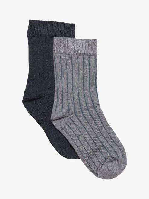 Minymo - Socken aus Bambusviskose Steel 2er-Pack