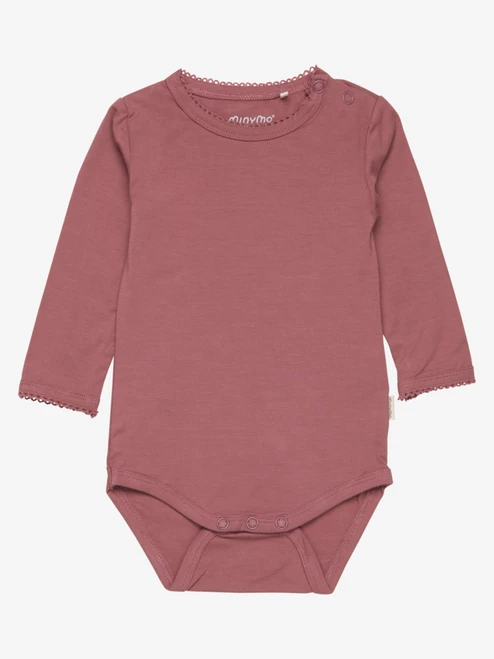 Minymo - Body Langarm aus Bambusviskose Rose Brown