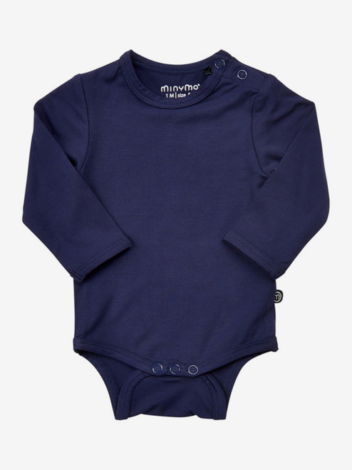 Minymo - Body Langarm aus Bambusviskose Dark Navy