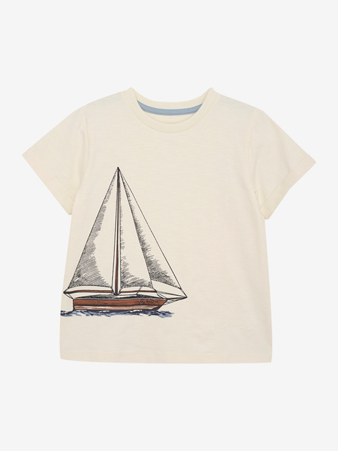 Enfant - Seegelboot T-Shirt Creme