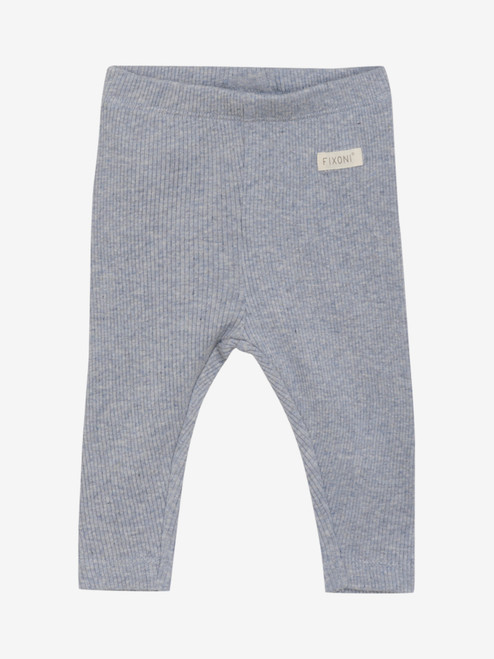 Fixoni - Leggings Rippe aus Tencel Blau meliert