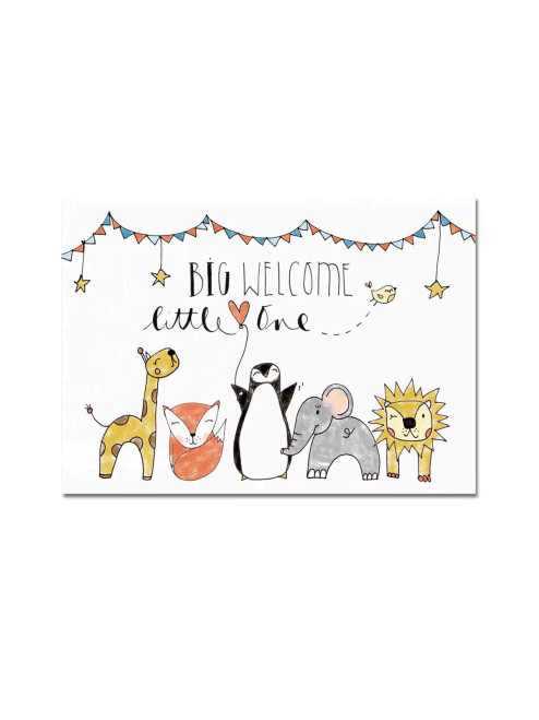 Postkarte "Big welcome, little one"