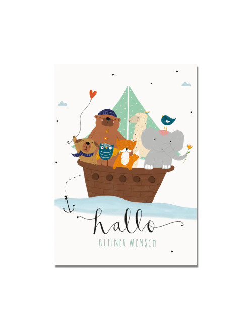 Postkarte "Hallo kleiner Mensch"