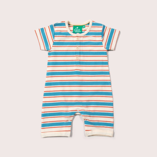 Little Green Radicals - Organic Beachbody Streifen Blau Natur Walnuss