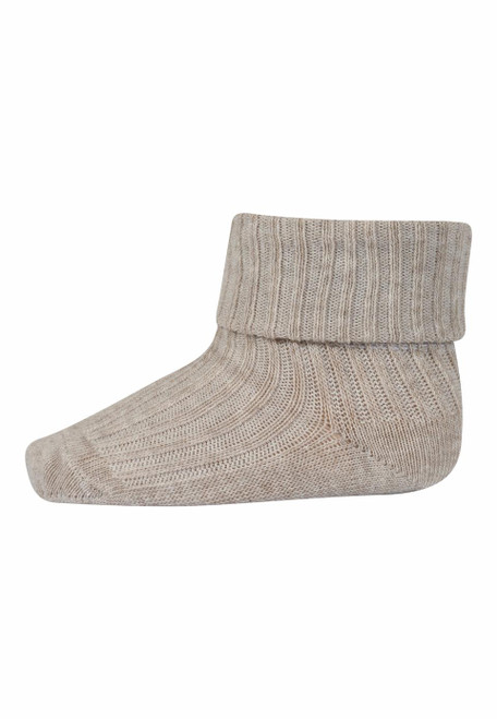 MP Denmark - Baumwolle Ripp-Socken Beige Melange