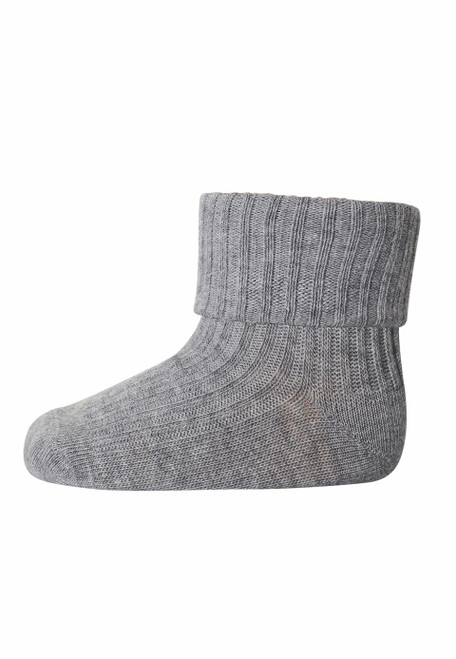 MP Denmark - Baumwolle Ripp-Socken Grey Melange