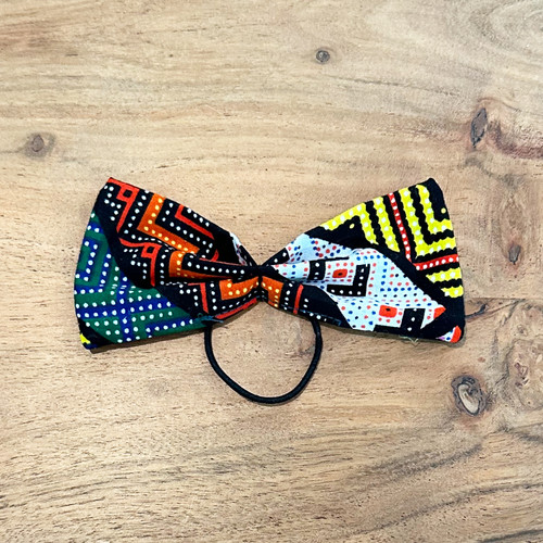 Kiezkinder - Haargummi Schleife African Fabric bunt grafisch