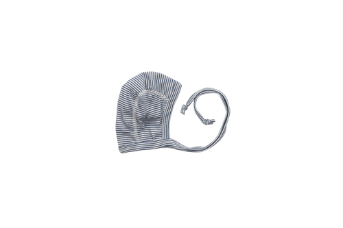 Lilano - Organic Erstlingsmütze Babyhäubchen Wolle/Seide Ringel Marine