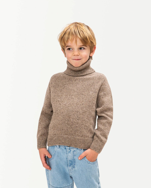 Matona - Organic Rollkragen Pullover Wolle Pebble