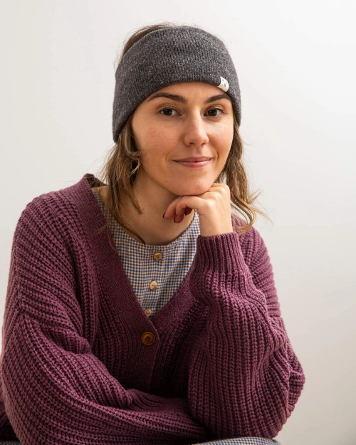 Matona - Organic Wollstrick Stirnband Graphite