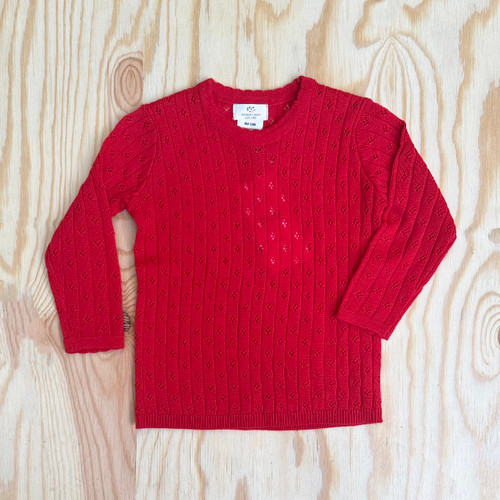 Copenhagen Colors - Longsleeve Merinowolle Pointelle rot